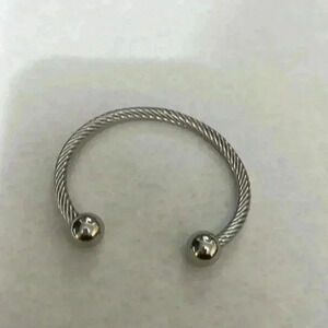 Silver ball bangle